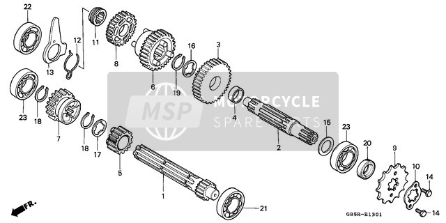 Honda C90CW 1997 Transmission (2) for a 1997 Honda C90CW